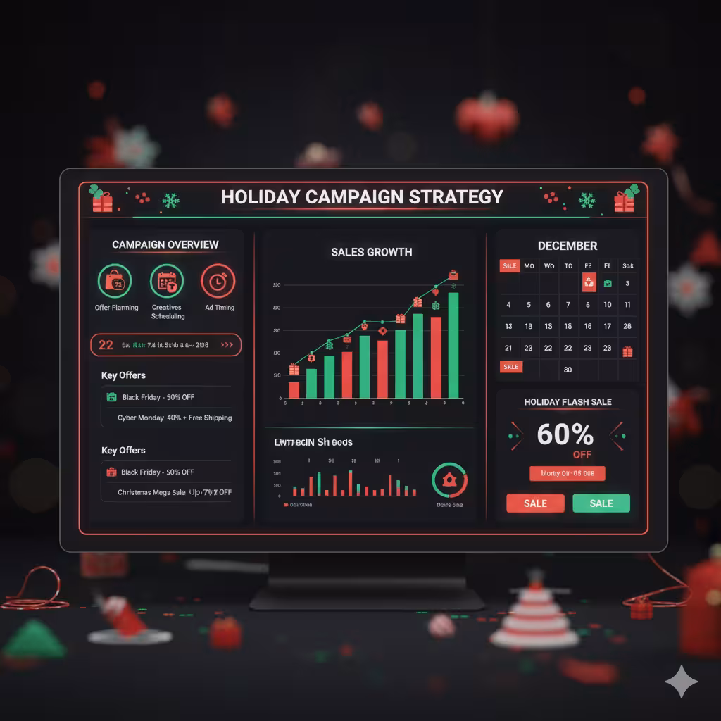 Offer planning, creatives scheduling, ad timing.